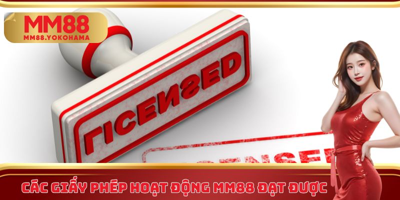 Các giấy phép hoạt động MM88 đạt được